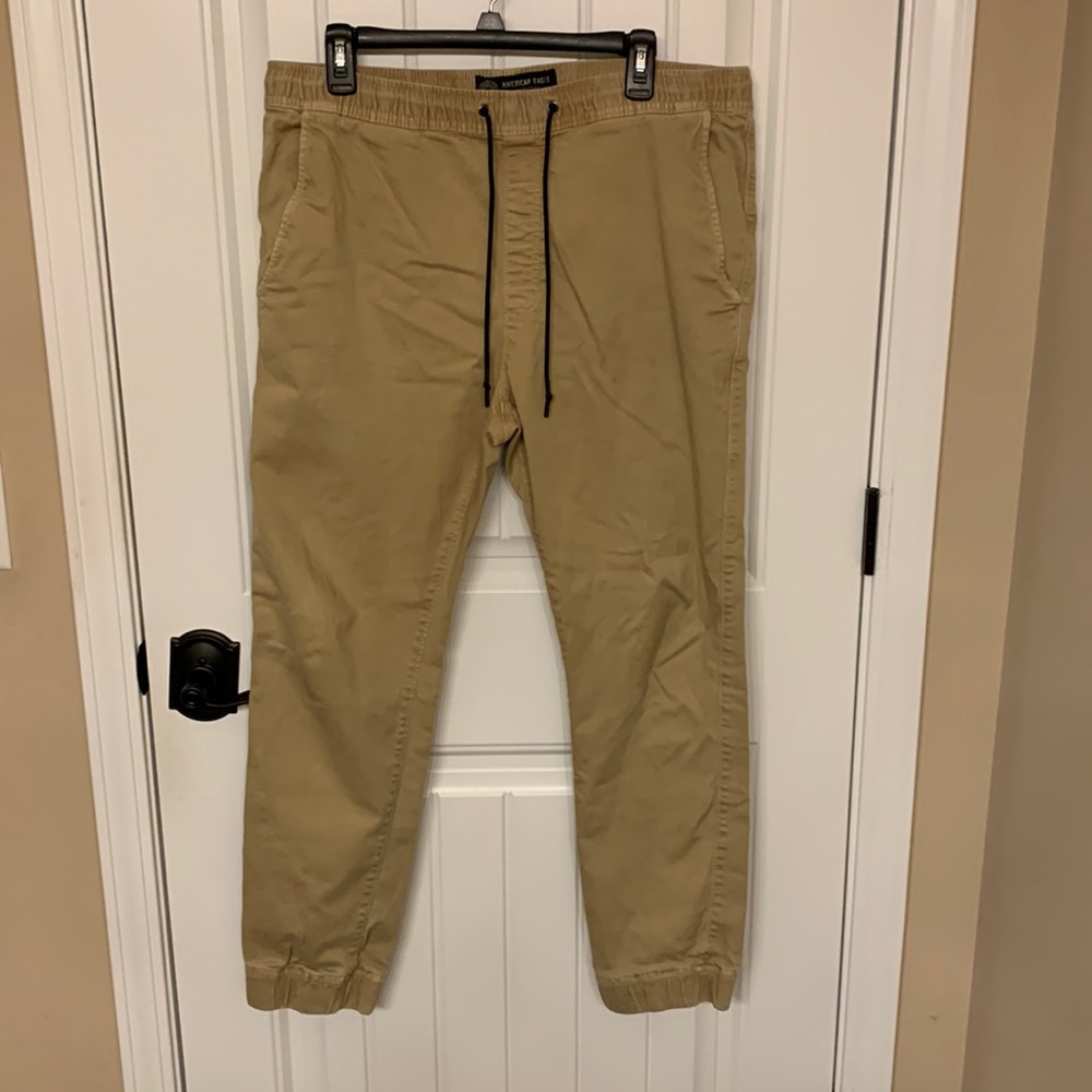 Large American Eagle Khaki Joggers